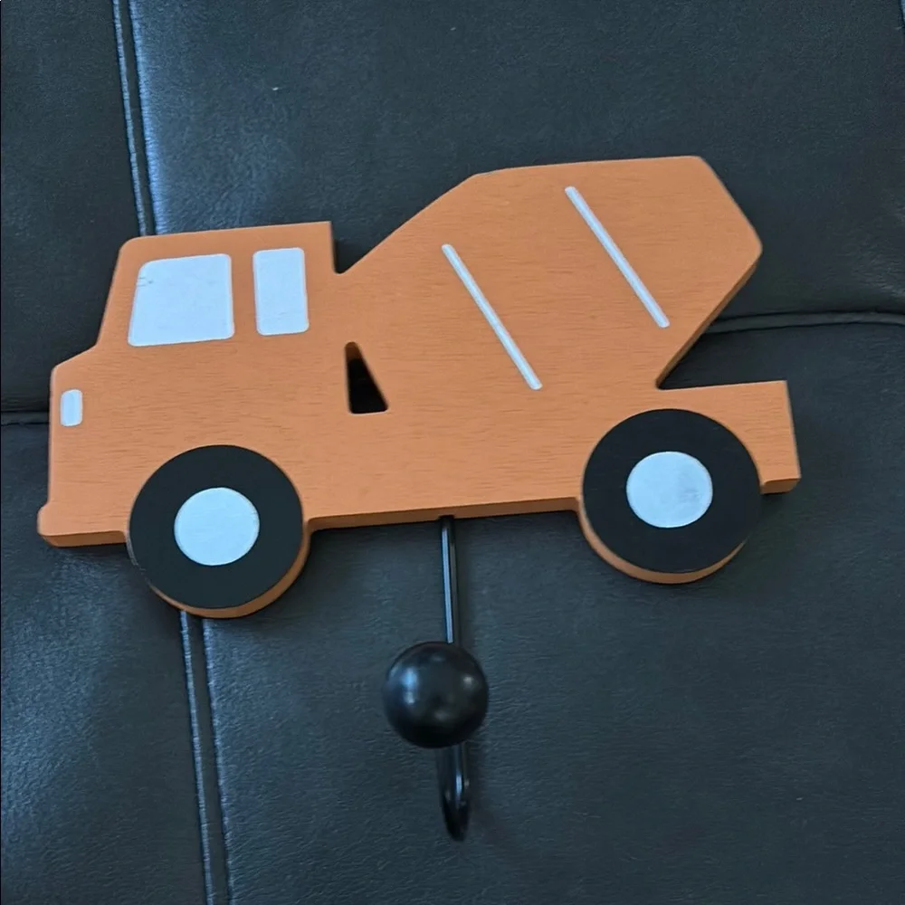 Yellow and Orange Truck Wall Hooks - Kids' Home Wall Decor